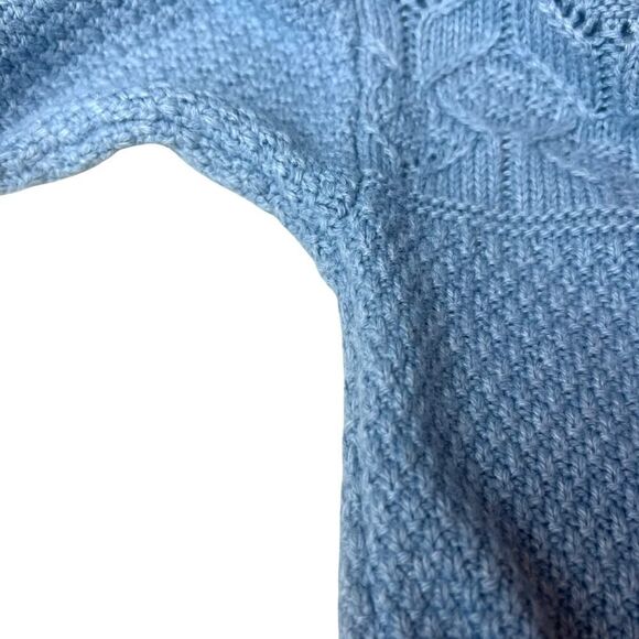 Fat Face Emmy Textured Crewneck Curved Hem Sweater Blue Sz 6 - Picture 8 of 12